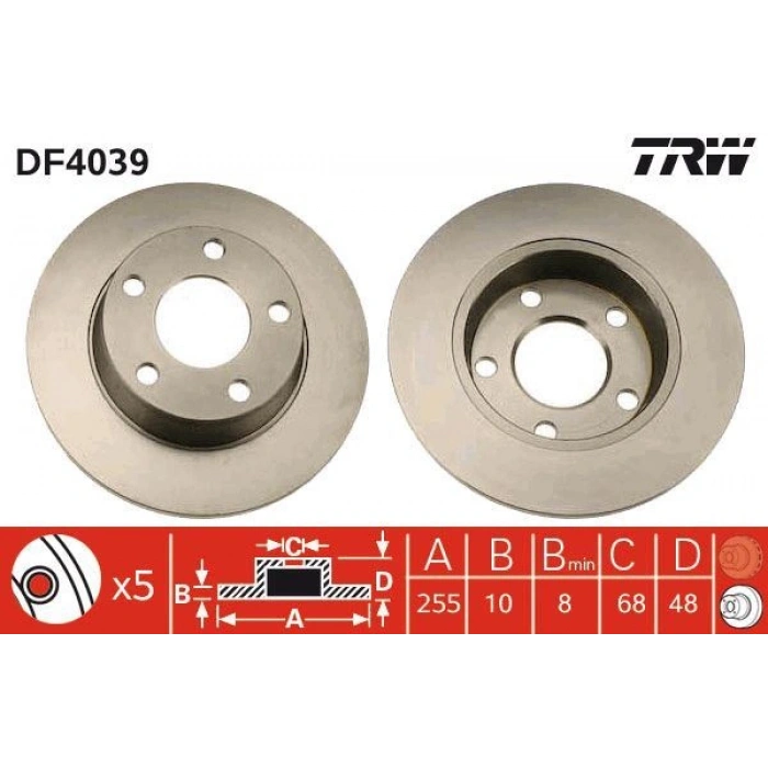 FREN DİSKİ ARKA A4 8E2.B6 11 00 A4 AVANT 8E5.B6 09 01 SEAT EXEO 09 245×9.9x10DL