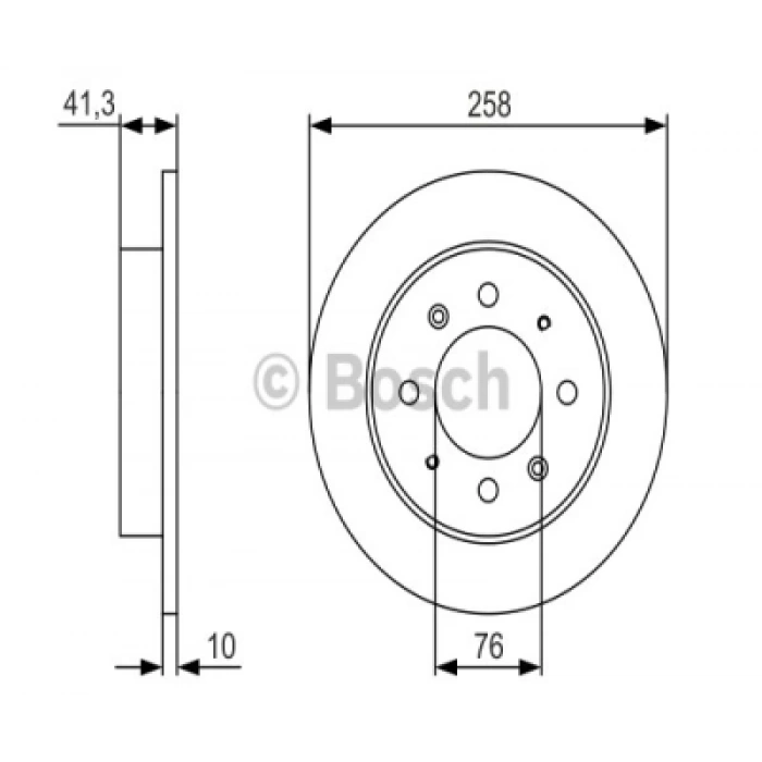 FREN DISKI ARKA ADET : 258 X 4 DÜZ CERATO/ELANTRA 01-07 BENZIN-DIZEL 2004-
