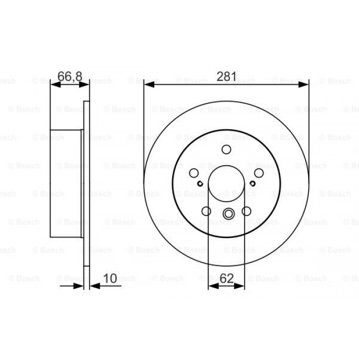 FREN DISKI ARKA . CAMRY (V4) 3.5 V6 06-11