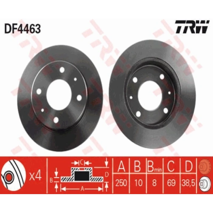 FREN DISKI ARKA . COLT (Z3) 1.5 04-12