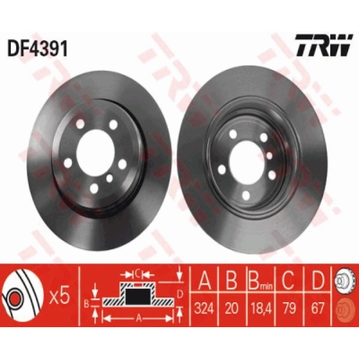 FREN DISKI ARKA E65-66 M57-54 02-05