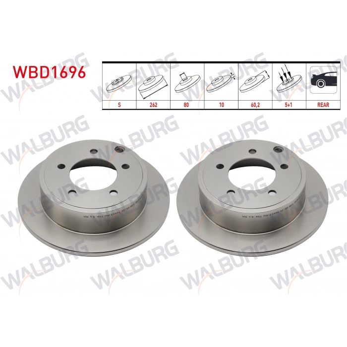 FREN DISKI ARKA JEEP COMPASS 2007/2017 SOL/SAG