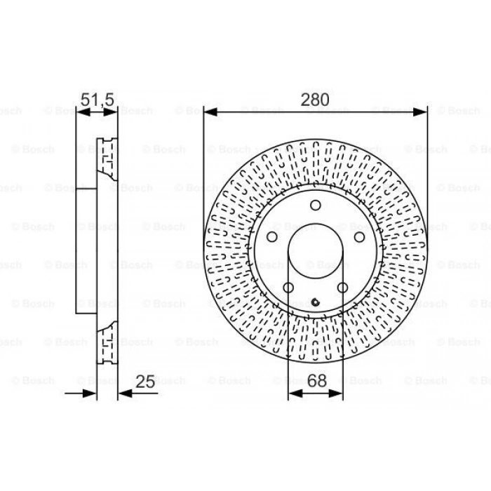 FREN DISKI ARKA . LAND CRUISER (J9) : LAND CRUISER PRADO (J12) 03-06 3.4 24V: 3.0 TD:3.0 D4D 96-02