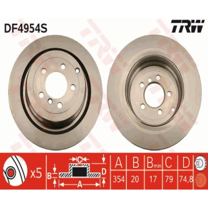 FREN DISKI ARKA LAND ROVER RANGE ROVER III 3.0 D-4.4 D 02-12