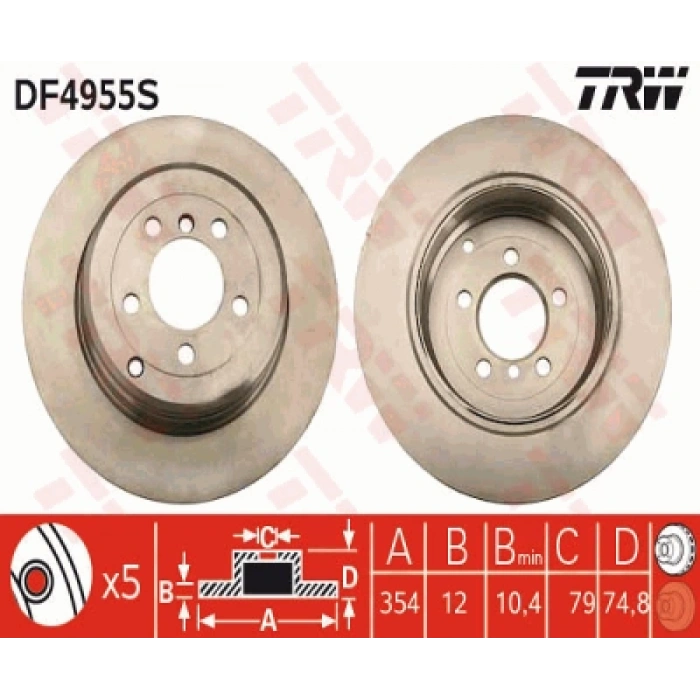 FREN DISKI ARKA LAND ROVER RANGE ROVER III 3.0TD-4.2-4.4 02-12