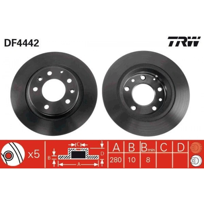 FREN DİSKİ ARKA MAZDA 323 C V 9498 -323 F VI 9804 -323 S VI 9804