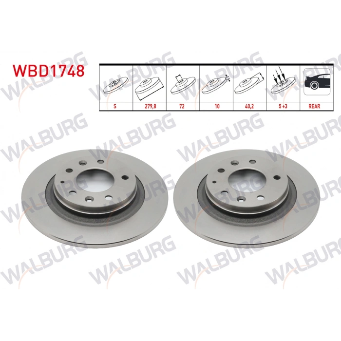 FREN DISKI ARKA MAZDA 6 2003-2008