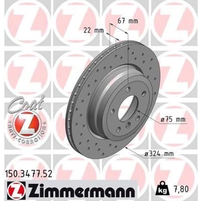 FREN DİSKİ ARKA BMW F20 F21 F22 F30 F31 F32 F36 2011 MERKEZLEME ÇAPI: 75mm yük.: 66mm