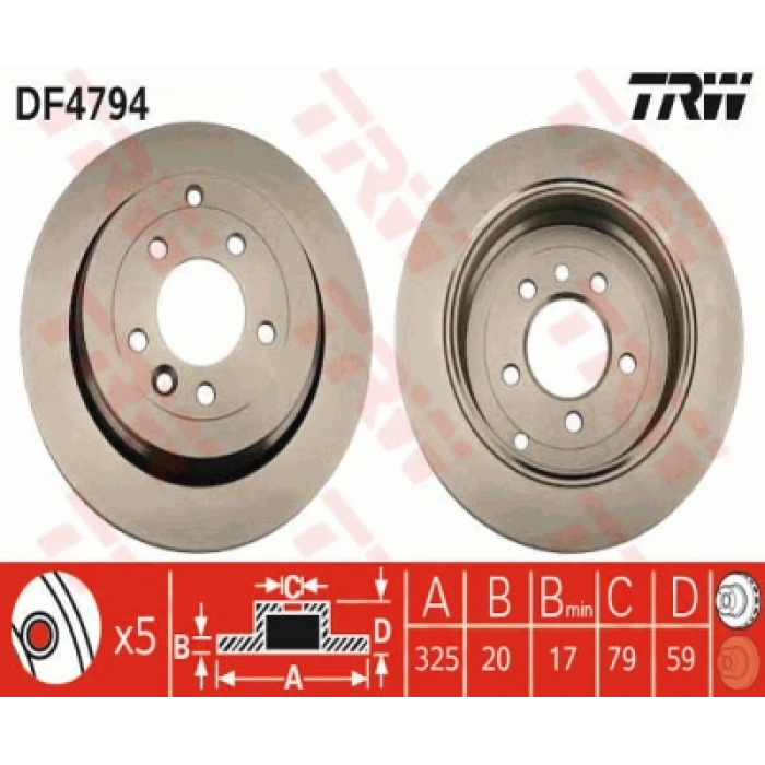 FREN DISKI ARKA TAKIM LAND ROVER RANGE ROVER DISCOVERY III-IV SPORT 2.7 D-3.0 D 04-19