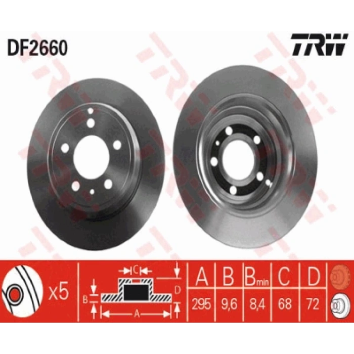 FREN DISKI ARKA VOLVO C70/S70/V70 BM 95-