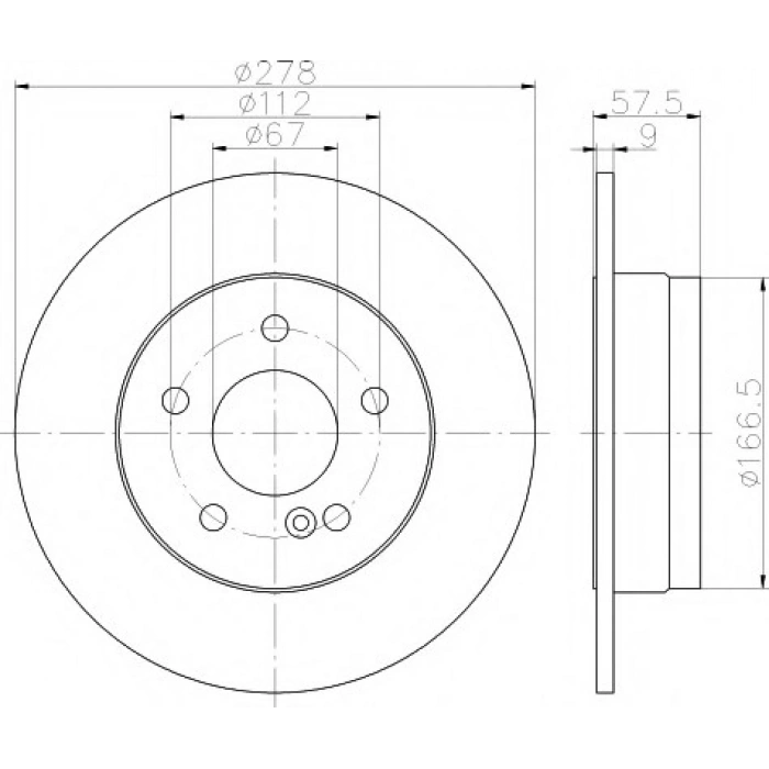 FREN DISKI ARKA W204 M271 07-14