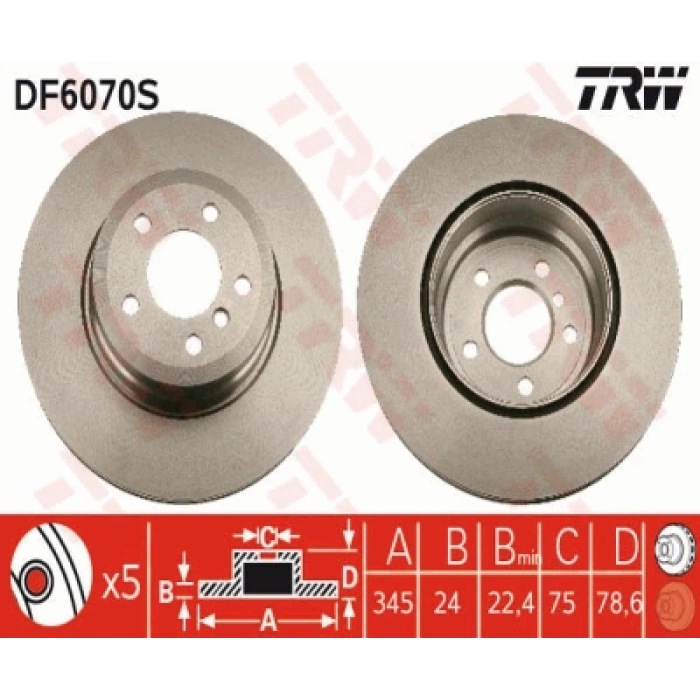 FREN DISKI ARKA X5 E70-X5 F15-X6 E72-X6 F16 BM 07-19
