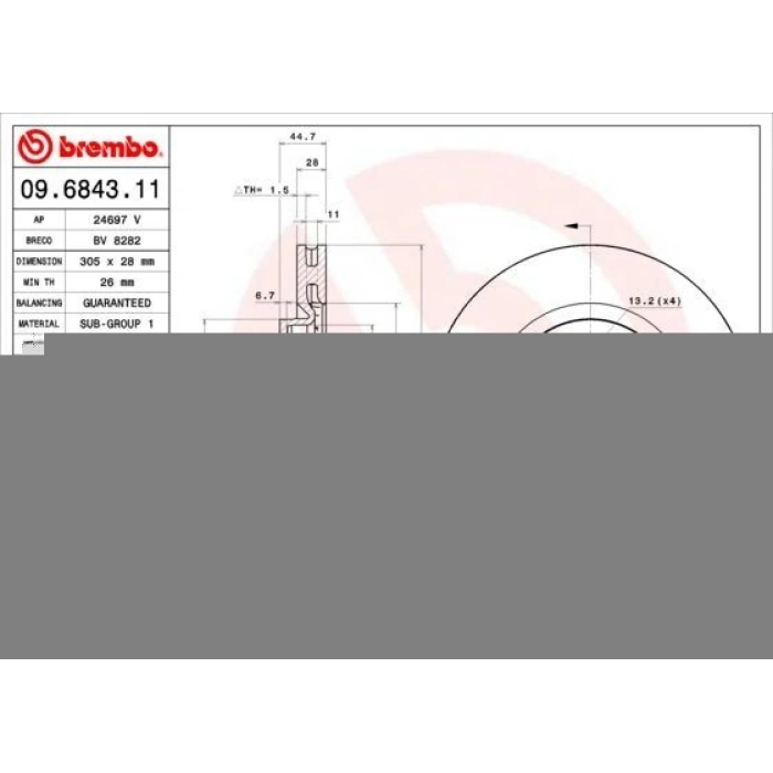 FREN DİSKİ LANCIA KAPPA 838A 08 94-10 01 F L