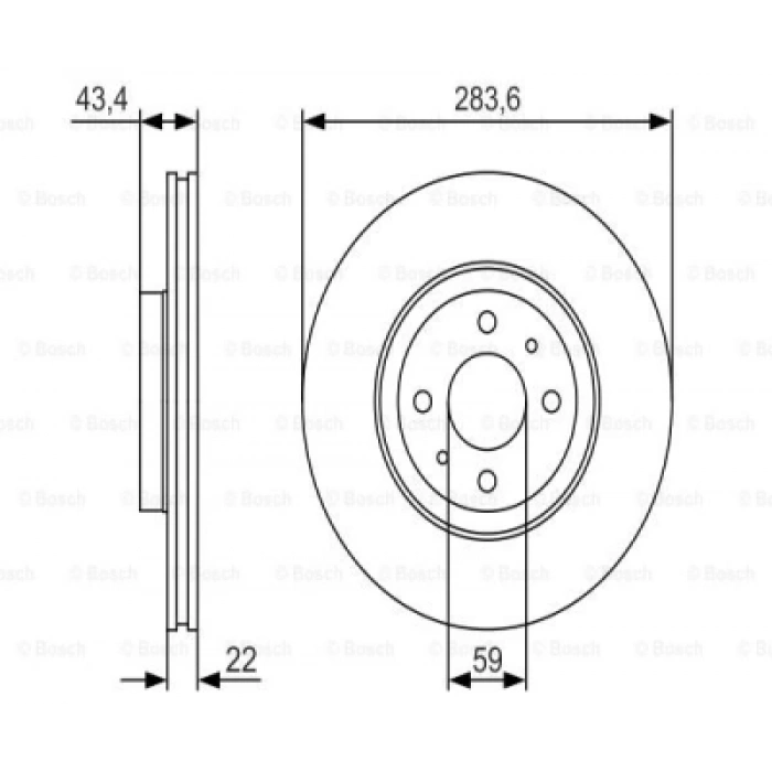 FREN DISKI ÖN 283,6 mm ADET FIYATIDIR LINEA/BRAVO/DOBLO 1,4 TJET 07-