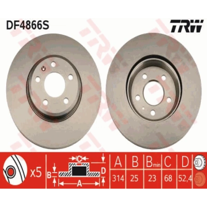 FREN DISKI ÖN 36232 / DDF1663C A4-A5-Q5 BM 08-