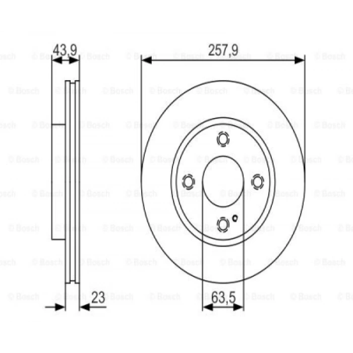FREN DISKI ÖN ADET / 257.9 MM FIESTA BM 08-17