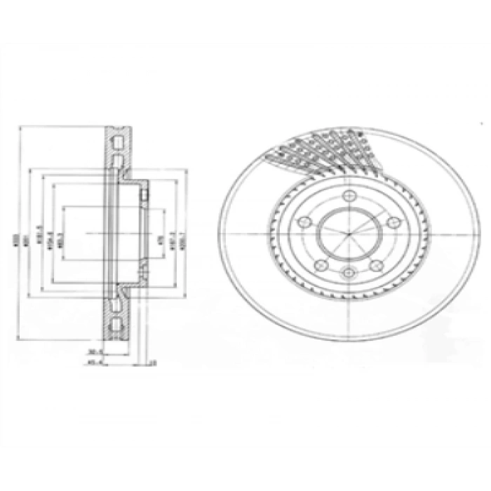 FREN DISKI ÖN DDF1254 / DF4309S (ADET FIYAT) T5-T6 BM 04-