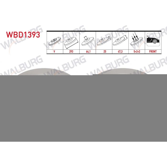 FREN DISKI ON HAVALI 5 BJN 293X25X64X47,1 HONDA CIVIC IX 1.6 I-DTEC 16 JANT 2012-2016