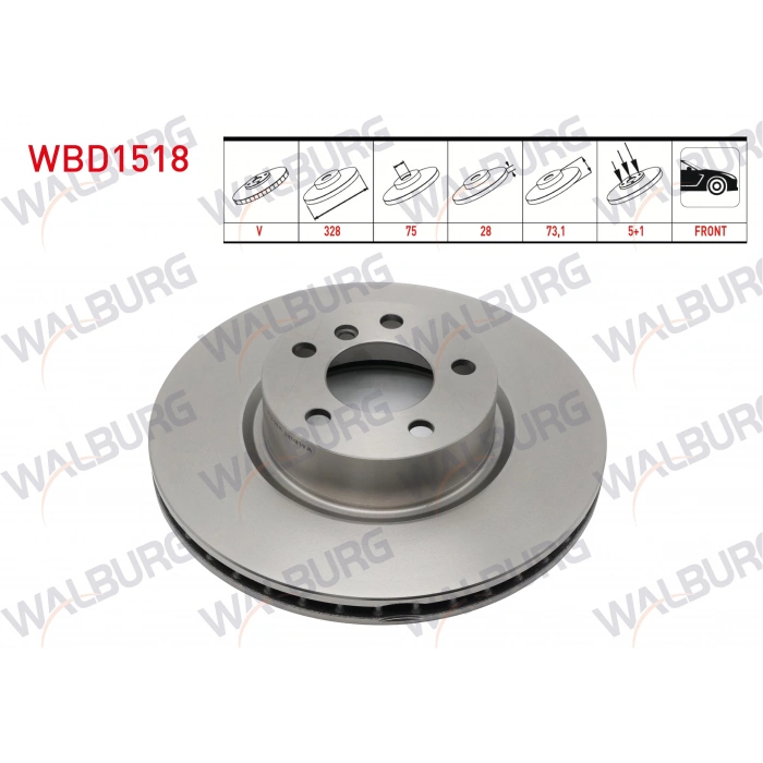 FREN DISKI ON HAVALI BMW X3 (F25) xDrive 2.0 D 5 BJN 328X28X75X73,1 2010-