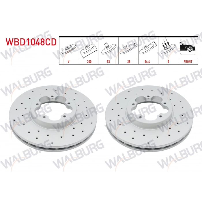 FREN DISKI ON HAVALI KAPLAMALI PERFORMANS DELIKLI 5 BJN 300X28X93X54,4 FORD TRANSIT 2.2 TDCI ARKADAN ITIS 2006-2014/TRANSIT 2.4 TDCI 2006-2014/TRANSIT 2.2 TDCI 2006-2014/TRANSIT 3.2 TDCI 2006-2014