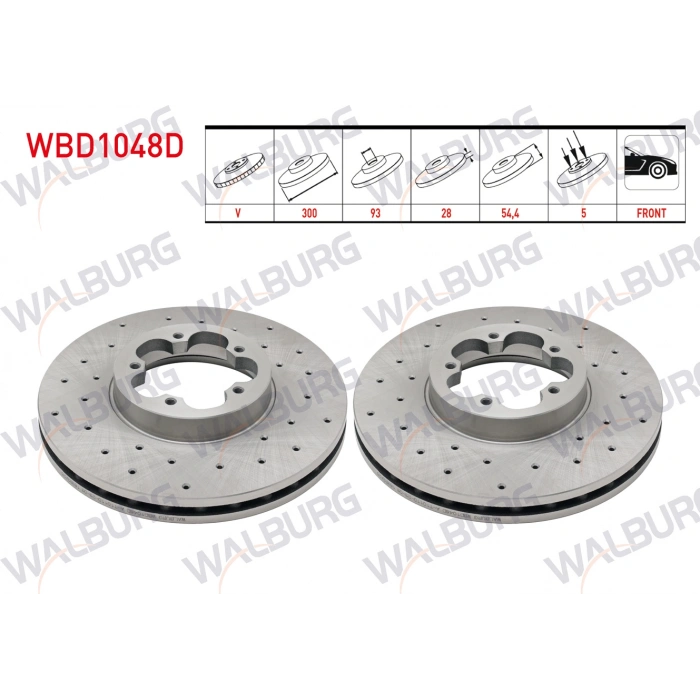 FREN DISKI ON HAVALI PERFORMANS DELIKLI 5 BJN 300X28X93X54,4 FORD TRANSIT 2.2 TDCI ARKADAN ITIS 2006-2014 / TRANSIT 2.4 TDCI 2006-2014 / TRANSIT 2.2 TDCI 2006-2014 / TRANSIT 3.2 TDCI 2006-2014