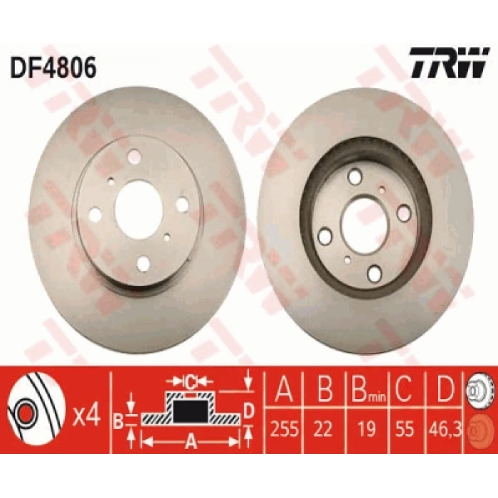 FREN DISKI ÖN (Japon Üretimi) YARIS (P9) 1.0 06-11