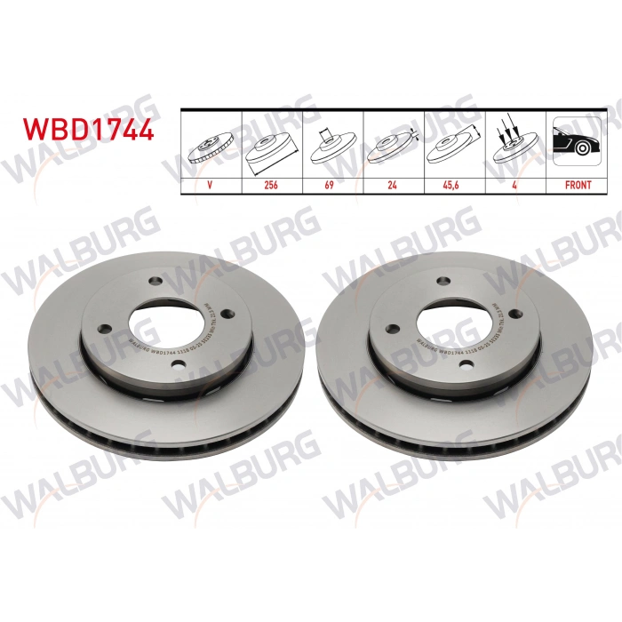 FREN DISKI ON MITSUBISHI COLT / SMART FORFOUR 2004-2012