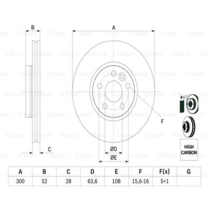 FREN DISKI ÖN MONDEO/S-MAX/VOLVO/RANGE ROVER BM 07-