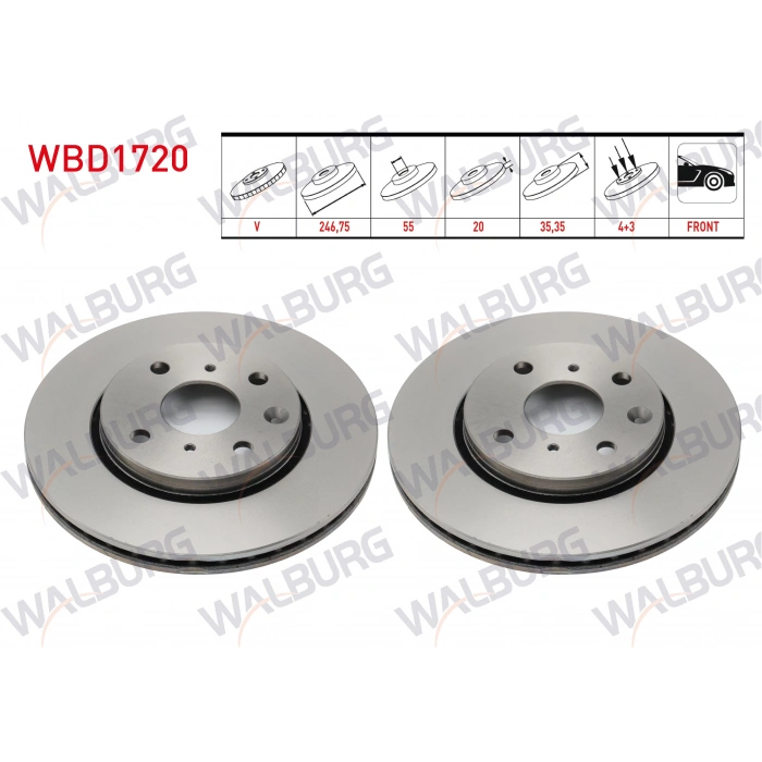 FREN DISKI ON PEUGEOT 108 2014-