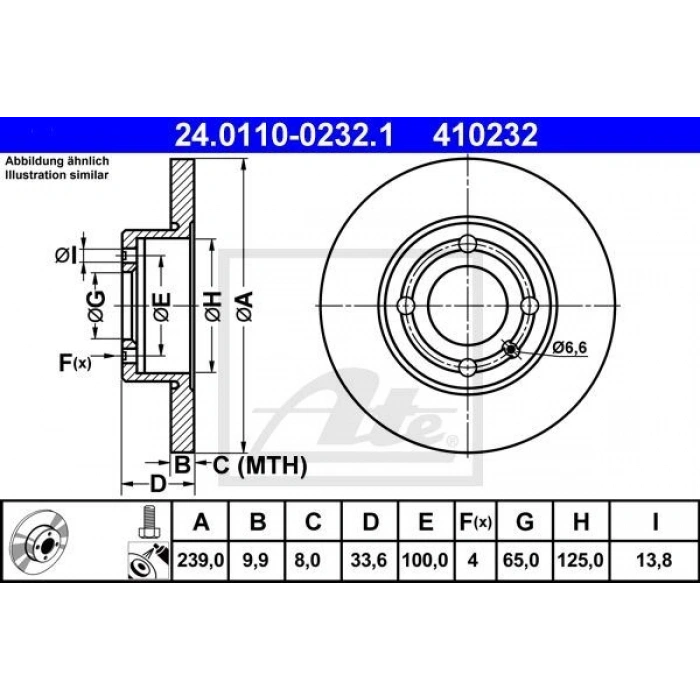 FREN DİSKİ ÖN POLO III 94> POLO III 99> POLO III 95>99 POLO IV 99>01 LUPO 98> LUPO 99>02 AROSA 97> HAVALI 239MM