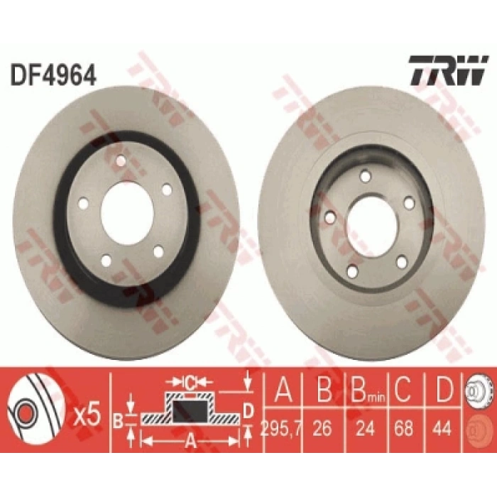 FREN DISKI ÖN . QASHQAI (J10) : XTRAIL (T31) 07-13 1.6:2.0:1.5 DCI 07-13