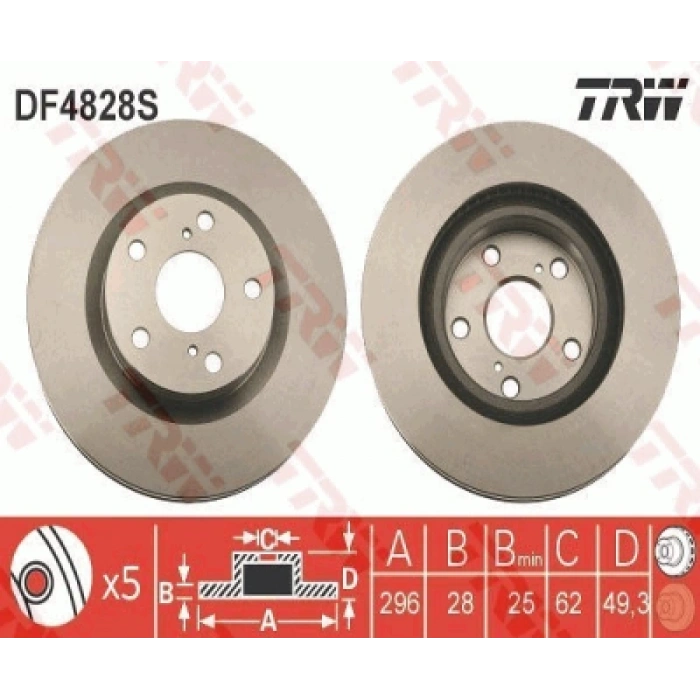 FREN DISKI ÖN . RAV4 (A3, A4) 2.0:2.0 D4D:2.2 D4D 06-