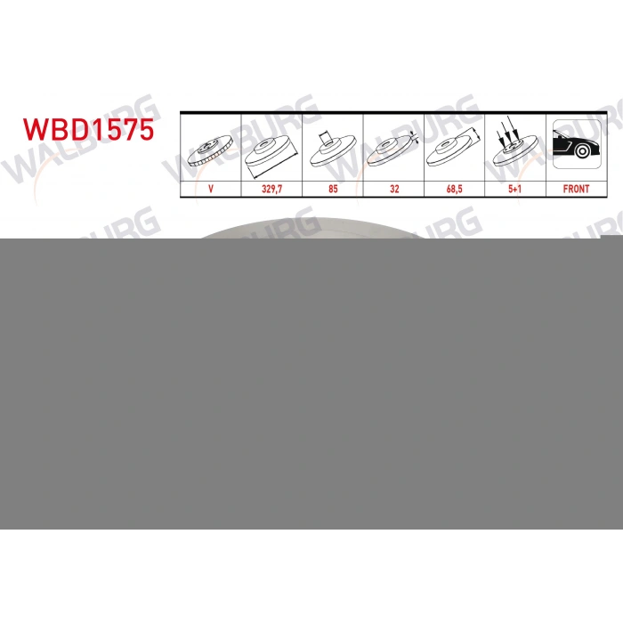 FREN DISKI ON SOL HAVALI KAPLAMALI PERFORMANS DELIKLI 5 BJN 329,7X32X85X68,5 PORSCHE CAYENNE 3.0 TDI - 3.2i - 3.6i - S4.5i V8 2002-2010/VW TOUAREG 2.5 R5 TDI - 3.0 V6 TDI - 3.2i V6 - 4.2 V8 2002-2010