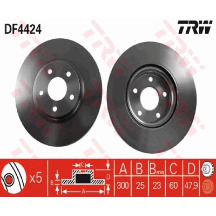 FREN DISKI ÖN TAKIM (300 mm) FOCUS C-MAX CONNECT C30 C70 S40 V40 V50 BM 07-