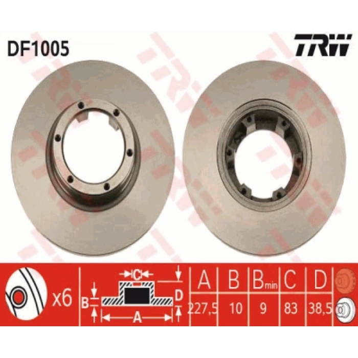 FREN DISKI ÖN TK 228MM RENAULT 12 (R12) BM 71-