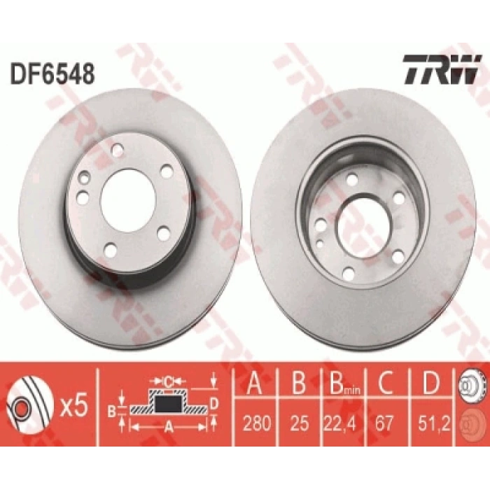 FREN DISKI ÖN W117-246-176-242 BM 12-