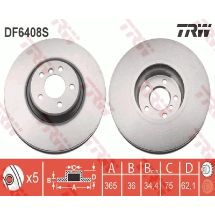 FREN DISKI ÖN X5 E70-X5 F15-X6 E71-X6 F16 BM 07-19