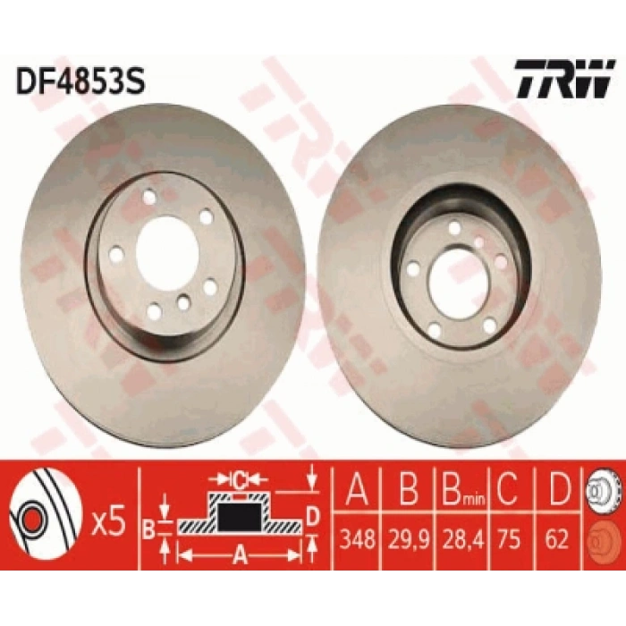 FREN DISKI ÖN X5 E70-X5 F15-X6 E72-X6 F16 BM 07-19
