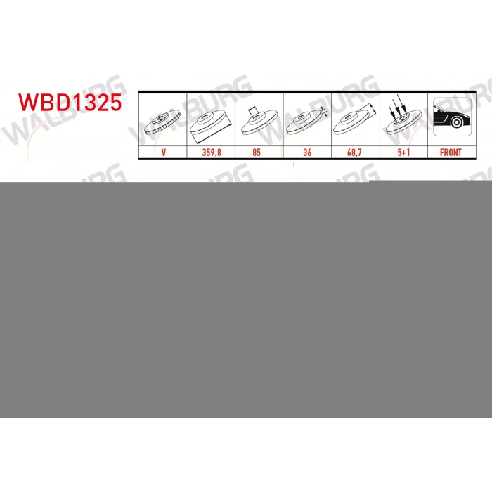 FREN DISKI SOL ON HAVALI KAPLAMALI PERFORMANS DELIKLI 5 BJN 359,80X36X85X68,7 VOLKSWAGEN TOUAREG (7P5) 3.0 TDI V6 - 3.0 TSI V6 2010-/PORSCHE CAYENNE 3.0 D - 3.0 S HYBRID - 3.6 S - 4.8 GTS - 4.8 TURBO