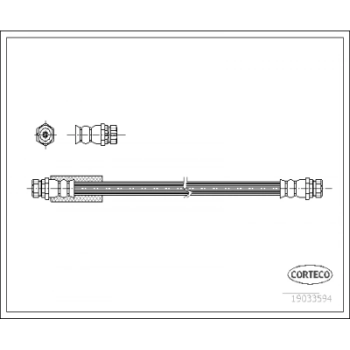 FREN HORTUMU ARKA 23156 / 24.5204-0233.3 (285 mm) GOLF5-GOLF6-JETTA-CADDY-A3-LEON BM 04-13