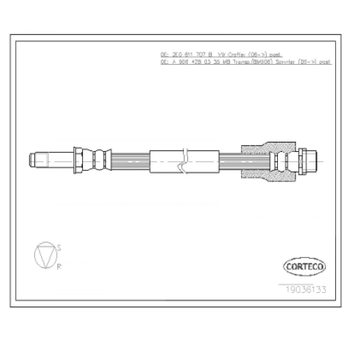 FREN HORTUMU ARKA SPRT.W906 OM646-651 06-