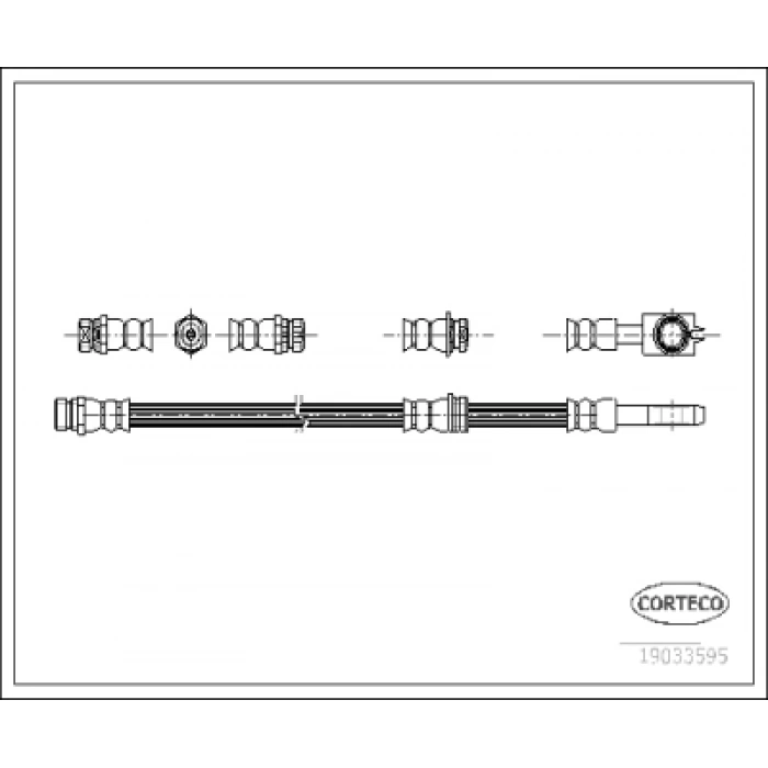 FREN HORTUMU ÖN 27934 / 24.5143-0564.3 GOLF5-GOLF6-JETTA-CADDY-A3-LEON BM 04-13