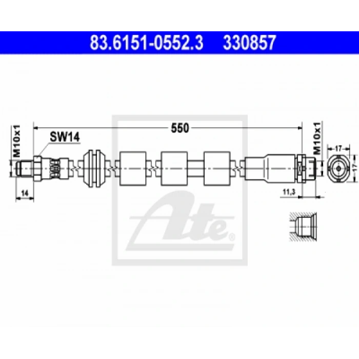 FREN HORTUMU ÖN SAG-SOL E60-E61-E63-E64 BM 03-10