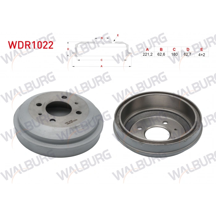 FREN KAMPANASI ARKA 4 DELIK 221,2X62,6X180X62,7 HYUNDAI ACCENT MILENIUM 1.5 CRDI - 1.6 2000-2002