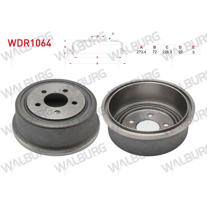 FREN KAMPANASI ARKA 5 DELIK 273,4X72X228,3X92 JEEP CHEROKEE 2.5 CRD - 2.8 CRD - 2.4 - 3.7 4X4 2001-2008/ CHEROKEE 2.5 TD - 4.0i 4X4 1984-2001/ JEEP WRANGLER I - II 2.5 - 4.0i 1986-2008