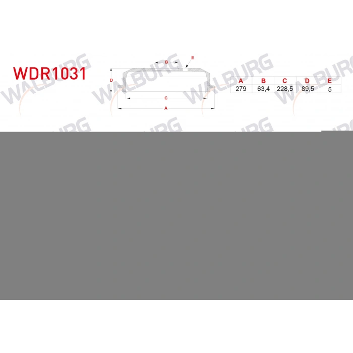 FREN KAMPANASI ARKA 5 DELIK 279X63,4X228,5X89,5 FORD TRANSIT CONNECT 1.8 TDCI 2002-2013 / TOURNEO CONNECT 1.8 TDCI 2002-2013