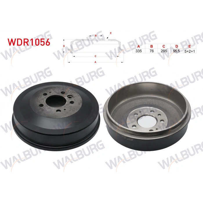 FREN KAMPANASI ARKA 5 DELIK 335X76X295X95,5 VOLKSWAGEN AMAROK 2.0 TDI - 2.0 BITDI 2010-