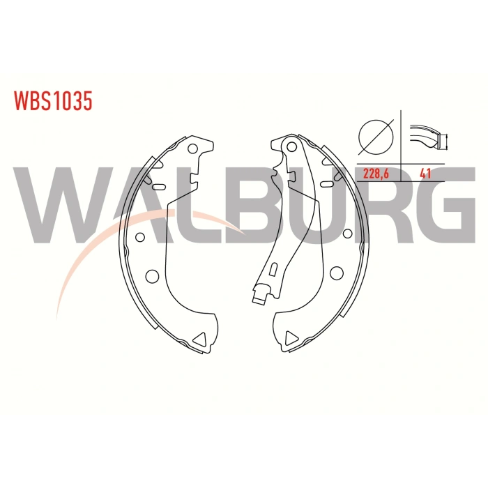 FREN PABUC BALATA ARKA FIAT DOBLO (119,223) 1.2i LEVYELI 228,6X41 mm 2001-2010/ DOBLO 1.3 MJT 2001-2010/ DOBLO 1.9 JTD 2001-2010