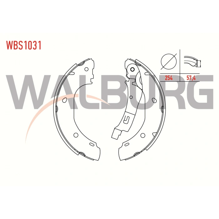 FREN PABUC BALATA ARKA FIAT DUCATO 2.3 JTD LEVYELI 254X57,4 mm 2002-2006/DUCATO 2.8 JTD 2002-2006/BOXER II 2.2 HDI 2002-2006/BOXER I 2.5 TDI 1994-2002/JUMPER I 2.5 TDI 1994-2002
