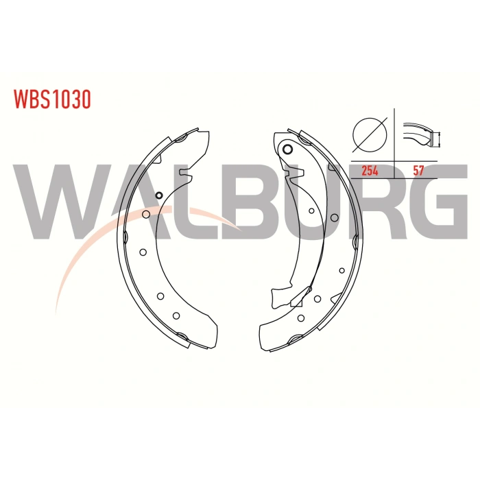 FREN PABUC BALATA ARKA FIAT DUCATO (230) 2.5 TDI 1.8q LEVYELI 254X57 mm 1994-2002/BOXER I 2.8 HDI 1994-2002/JUMPER I 2.5 TDI 1994-2002/JUMPY II 1.6 HDI 2006-/DUCATO (230) 2.5 D 1994-2002